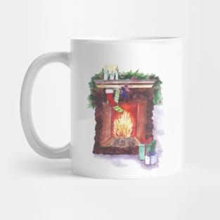 Cozy Christmas fireplace Mug